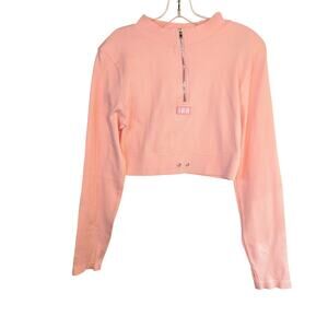 Feathers XL Women's Top Pink Shirt Short Blouse Misses Size 16 18